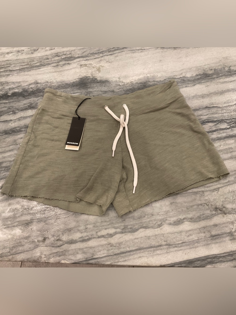 MONROW Olive Green Lounge Shorts